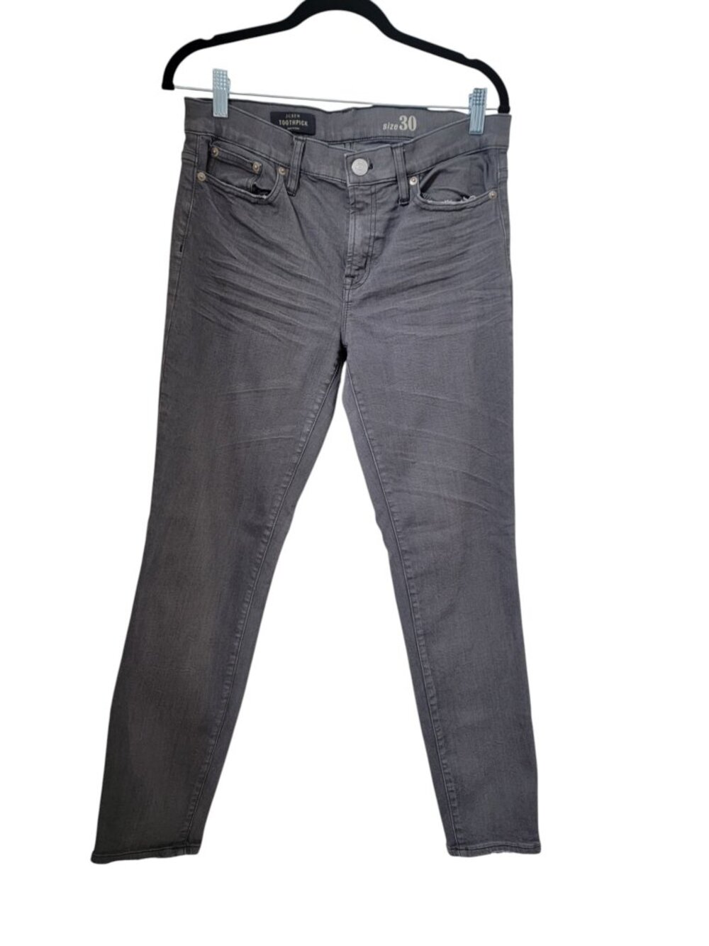 J. Crew Size 30 Gray Toothpick Skinny Jeans